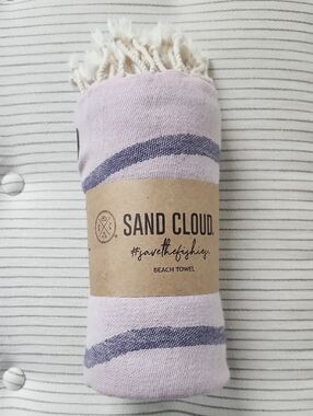 Sand Cloud Purple Orca Whale Beach Towel 37"x67"